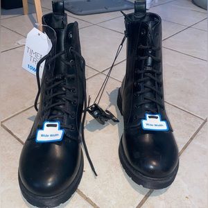 black, boots, size 10